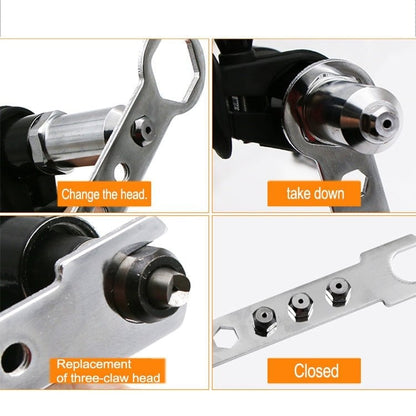 Kit Adaptateur Professionnel pour Pistolet à Rivets avec 4 Boulons de Buse