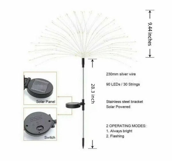 🔥VENTE LIMITÉE 53 % DE RÉDUCTION🔥Lampe solaire étanche pour le jardin