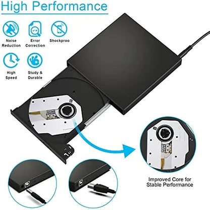 📢📢49% de réduction ! 💿💻 Lecteur CD/DVD Externe – Plug & Play, Portable & Compatible Mac/Windows